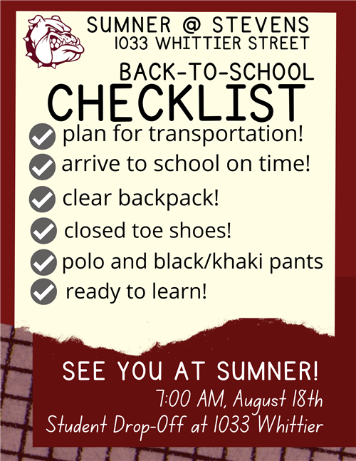 Back to School Checklist